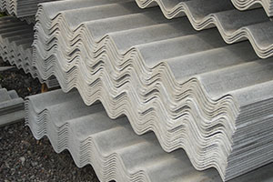 Corrugated cement sheets